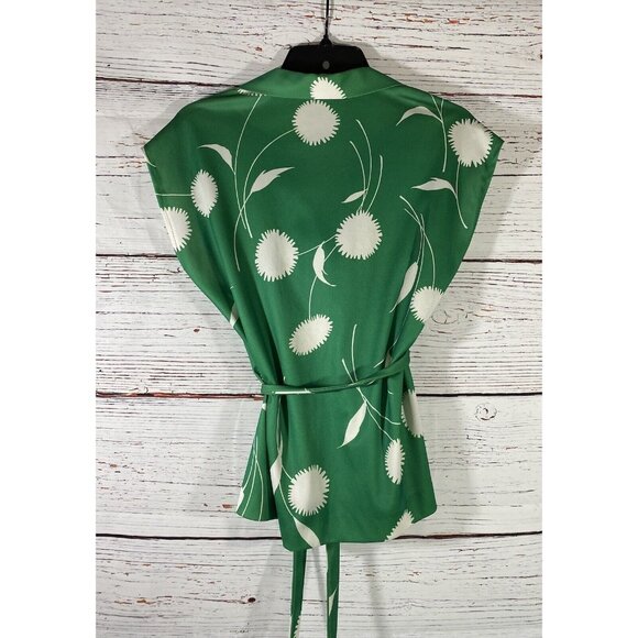 Vintage Marty Gutmacher Pleated Skirt & Blouse Set Size 10 Green White Mod 60’s - Picture 8 of 15